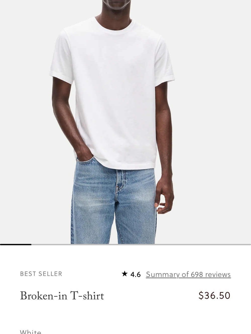 J. Crew White Short-Sleeve Crewneck T-Shirt